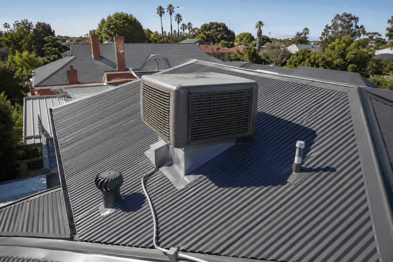 air con on new roof