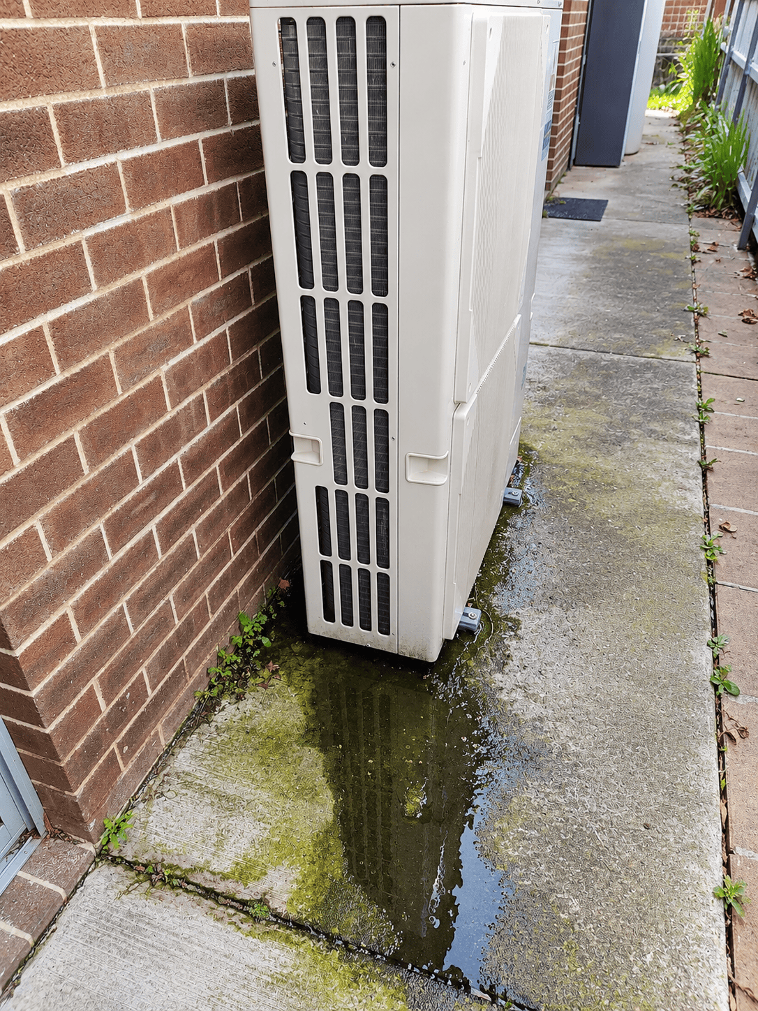 reverse cycyle water leaking